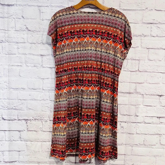 Christine V Mini Dress Womens Size Large V-Neck Short Sleeve - Picture 2 of 9